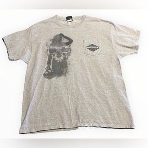 Harley Davidson Grey Cancun Pocket Tee